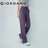 ราคา GIORDANO WOMEN 100% Cotton elastic waist sweatpants 13416245 (52305156259)