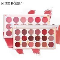 ราคา MISS ROSE18 Velvet Matte Lipstick Palette-18 high pigmented colors True Red-Brown Shades สูตรไม่แห้งทนนานเพื่อการเรืองแสงตามธรรมชาติ (40950710010)