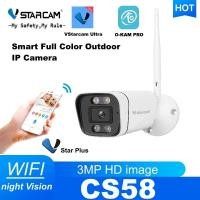 ราคา Vstarcam CS58 ความละเอียด 3.0MP (1296P) กล้องวงจรปิดไร้สาย กล้องนอกบ้าน Outdoor Wifi IP Camera ภาพสี มีAI+ (19949840601)