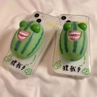 ราคา เคสโทรศัพท์มือถือ TPU นิ่ม ปิดด้านหลัง แบบใส กันฝุ่น ลายทางแตงโม ยิ้ม สีเขียว สําหรับ IPhone 15 Pro Max 14 13 12 11 Pro Max X 7Plus (22862459282)