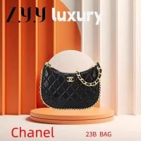 ราคา New Hot ราคาพิเศษ Ready Stock ชาแนล Chanel 23B HOBO Women's /กระเป๋าจรจัด/กระเป๋าสะพาย/ของแท้ 100% (28427468404)