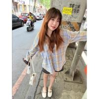 ราคา YAB065 เสื้อเชิ้ตลายสก็อต สีสันสดใสทูโทนเหมาะกับซัมเมอร์สุดๆ อก42 ฟรีไซส์ BLUE ทรงบอยเฟรนด์ ผ้าฝ้ายแขนยาวใส่สบาย (26014008218)