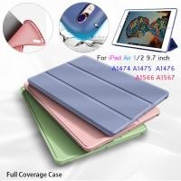 ราคา For Apple iPad Air 1 2 Case 2013 2014 Flip Cases Magnetic Air2 9.7'' A1566 A1567 Air A1474 A1475 A1476 Slim PU Leather Folding Smart Case Cover (23640974521)