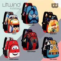 ราคา LITWIND CAPTAIN, TOY STORY, SUPER WINGS, TOBOT, BOBOBOY, IRON SPIDER - School Backpack (42926789966)