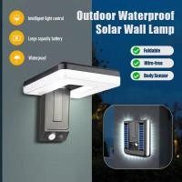 ราคา ไฟพลังงานแสงอาทิตย์โคมไฟติดผนังกลางแจ้ 3 โหมด Solar Motion Light LED ติดกำแพง งกันน้ําสปอตไลท์โคมไฟ (27992903090)