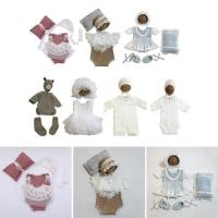 ราคา ปัญญา ลูกไม้ ชุดรอมเปอร์ และหมวกชุดน่ารักทารกแรกเกิดอุปกรณ์ถ่ายภาพทารกบอดี้สูท (44604526037)