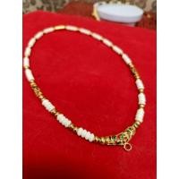 ราคา สร้อยคอแต่งโค้งทองไมคอนลงยาสีเข้าชุด คั้นเม็ดทองเลเซอร์ (29126802196)