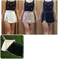 ราคา กางเกงกระโปรงผ่าหน้า ผ้าฮานาโกะ มี 2 สี (33371875)