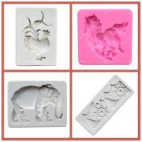 ราคา แม่พิมพ์ซิลิโคนสำหรับตกแต่งเค้ก รูปไก่/ม้า/ช้าง/เรือใบ แม่พิมพ์ช็อกโกแลต OBUO (29530635849)