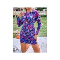 ราคา Zara dress เดรสแบรนด์แท้ เดรสสั้น เดรสลายดอกสีม่วง #D146 (29761597149)