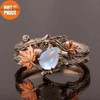 ราคา แหวนโบราณทองคำลายกิ่งไม้พร้อมทับทิม เครื่องประดับหรูหรา (52954470055)