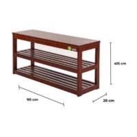 ราคา ชั้นวางรองเท้าไม้จริงมือสองเหมือนใหม่ (24082932582)