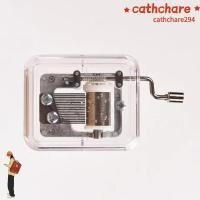 ราคา CATHCHARE294 กล่องดนตรีลาน, เพลงสุ่มอะคริลิคโปร่งใส Mini Music Box, Creative Clockwork Spring Square Dancer Music Box ของขวัญ (57903838910)