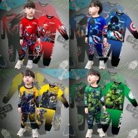 ราคา พร้อมส่ง ชุดแขนยาวขายาว ผ้าลื่นไมโคร ลายซุปเปอร์ฮีโร่ (29407130313)