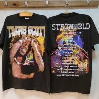 ราคา H Travis Scott AstroWorld Label Pro Club USA เสื้อยืด软面乐衬衫夹克专用夹克Travis Scott圆棉T领T夏季棉Tweets-5XL (24644554150)