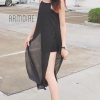 ราคา Side-slit midi dress in Black (2790371)