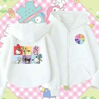ราคา Hello Kitty Sanrio Kids Hooded Zip Up Hoodie Cardigan Casual Outerwear (50555721207)