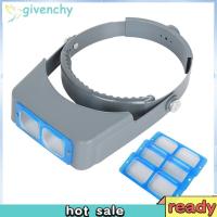 ราคา [givenchy1.th] แว่นขยาย Headworn แบบพกพา 1.5x 2x 2.5x 3.5x HD แว่นขยายอุปกรณ์ซ่อมนาฬิกา (45853179949)