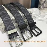 ราคา ของแท้ ยิงจริงใหม่เอี่ยม เข็มขัด ผ้าใบ CD Diamond สีดำ 40 มม. และหนังลูกวัวเรียบสีดำ 4CM เข็มขัดผู้ชาย เข็มขัดดิออร์ (25584517309)