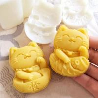 ราคา แม่พิมพ์กดขนมทาร์ต พิมพ์กดขนมบัวหิมะ พิมพ์กดไหว้ขนมพระจันทร์ ขนาด 50 g. ลายแมวกวัก 2 แบบ (17472190087)