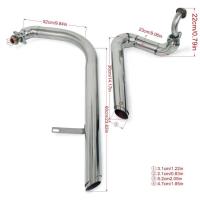 ราคา For Yamaha Virago 250 XV125 XV 125 XV250 XV 250 Motorcycle Slash Cut Full Exhaust System Pipe With (47203182225)
