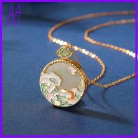 ราคา แสงหรูหราแฟชั่น เฮเทียน หยกรอบจี้ที่มีการออกแบบเมฆและคลื่น RXW2316 (54605038547)