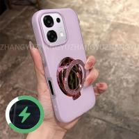 ราคา เหมาะสําหรับ OPPO A6 PRO 4G 5G F31 5G เคสโทรศัพท์สไตล์ใหม่ glitter กระจกแต่งหน้าแม่เหล็กชาร์จขาตั้งกันกระแทก 2-in-1 soft case GD05 (52155680562)