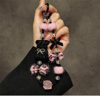 ราคา หรูหราระดับไฮเอนด์ พลอยเทียม เสือดาวพิมพ์สีชมพูตุ๊กตา พลอยเทียม หมีสั้นโทรศัพท์มือถือเชือกเส้นเล็ก (54751990853)