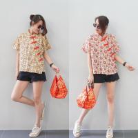 ราคา เสื้อคอตตอนอินเดียคอจีน​ แขนสั้น ผ่าเฉียงหน้าติดกระดุมกี่เพ้า​ ป้าย Perfect Style (24457822878)