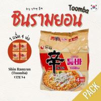 ราคา มาม่าเกาหลี ยกแพ็ค 4ห่อ ชินรามยอนทุมบา Nongshim Shin Ramyun Toomba 신라면 툼바 นำเข้าจากเกาหลี (27642515288)