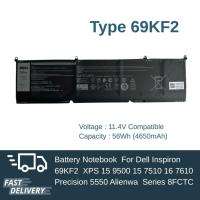 ราคา แบตเตอรี่โน๊ตบุ๊ค 69KF2 Replacement for Dell XPS 15 9500 9510 Series DELL INSPIRON 16 7610 DELL G15 5515 (24680700507)