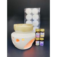 ราคา Panita เตาอโรมาเซรามิค + น้ำมันหอมระเหย 4 ขวด + เทียน 1 แพค (1884060042)