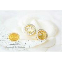 ราคา ต่างหูกังหันGold ล้อมเพชรCZ (246985725)