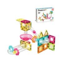 ราคา PicassoTiles Marble Run 45 Pc Travel Size Magnetic Tiles Building Blocks (29764080580)