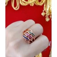 ราคา แหวนนากพลอยนพเก้า#แหวนนากหัวพลอยสามสี (19708976582)