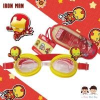 ราคา SWIM GOGGLES Iron Man แว่นตาว่ายน้ำเด็ก ลายไอรอนแมน สีเหลือง ป้องกันแสง UV (3618626371)