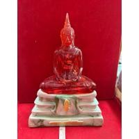 ราคา พระบูชาหลวงพ่อโสธรวัดโสธรวรารามราชวรวิหารเนื้อแก้วสีแดงข้างในฝังพระแก้วมรกตฐานเซรามิกปิดแผ่นยันต์พร้อมกล่องวัด (27838778030)
