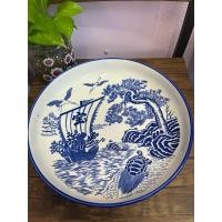 ราคา จานใหญ่ จานกลม ลายเรือสำเภาและตะพาบน้ำ ขนาด 11x2” (PTX0070) (40767727392)