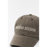 ราคา พร้อมส่ง หมวก Zara slogan faded cap สีเขียวขี้ม้า (21477265512)