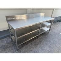 ราคา โต๊ะสแตนเลส 304 ขนาด 60x200x80+15 cm โต๊ะเตรียมสแตนเลส (4694066826)