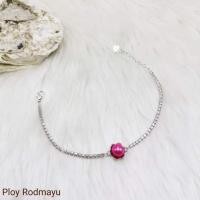 ราคา มุกแท้ สร้อยข้อมือมุกแท้ สีนีออนเรด (4456103199)