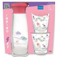 ราคา ชุดเหยือกและแก้วน้ำในภาพคือ Ocean Glass Indigo Sky ซึ่งเป็นส่วนหนึ่งของคอลเลกชันA Touch of Nature (57054875180)