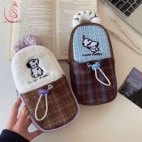 ราคา OCEANMAP กระเป๋าใส่ปากกาลูกสุนัข,ความจุขนาดใหญ่ตุ๊กตาลายสก๊อตลูกสุนัขกระเป๋ากระเป๋าเก็บกล้อง,กระเป๋ากล้องCD Multi-functional Toiletry Organizerการ์ตูนสุนัขกระเป๋าเด็กชาย (48503932333)