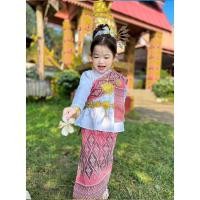 ราคา ชุดไทยเด็กผ้าฝ้าย พื้นเมือง แขนยาว ชุดไทยไปโรงเรียน ชุดไทยประยุกต์ (50650758192)