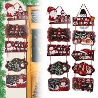 ราคา ป้ายต้อนรับคริสต์มาสแขวนผนังตกแต่งกลางแจ้งป้ายประตูไม้ป้ายประตูด้านหน้าแขวนผนังคริสต์มาสประตูแบนเนอร์แขวน (29662422913)