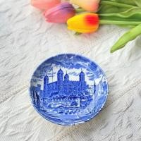 ราคา *มีตำหนิ* จานเล็ก Enoch Wedgwood "Tunstall Royal House" Small Pin Dish Made in England Blue and White ถ้วยน้ำจิ้ม (3293539827)