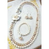 ราคา ชุดสร้อยคอ ข้อมือต่างหูมุกแท้ ขนาด10มิล 8มิล 6มิลแซมด้วยดวงตาสวรรค์ (5357899018)