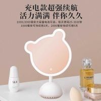 ราคา หมีน้อยน่ารักสก์ท็อปแก้วกระจกแต่งหน้าแสงแบบพกพาสก์ท็อปกระจกส่องสว่างกระจกแต่งตัว (45553478372)