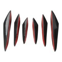 ราคา 6pcs/set Universal Front Bumper Lip Decoration Diffuser Splitter Fins Body Spoiler Canards Valence (48902995754)