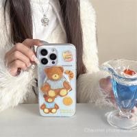 ราคา ดอนัทแบร์ เคสโทรศัพท์แม่เหล็กสองชั้น IMD เข้ากันได้กับ iPhone 15/16 Pro Max เคสโทรศัพท์ 13 ขาตั้งแม่เหล็ก EMN9 (41454505874)